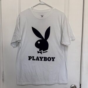 PLAYBOY Classic White Tee with Black Icon